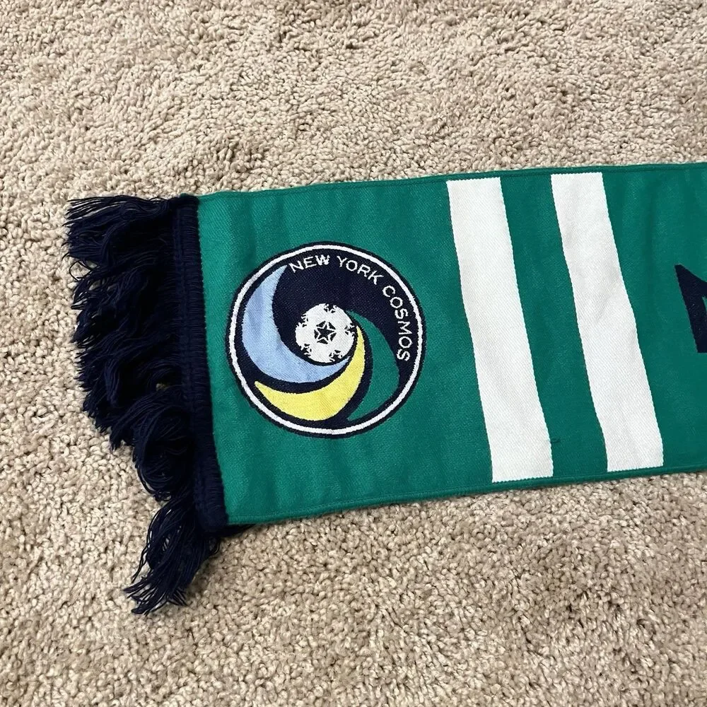 NY Cosmos Coney Island Soccer Team Vintage Green Blue Scarf